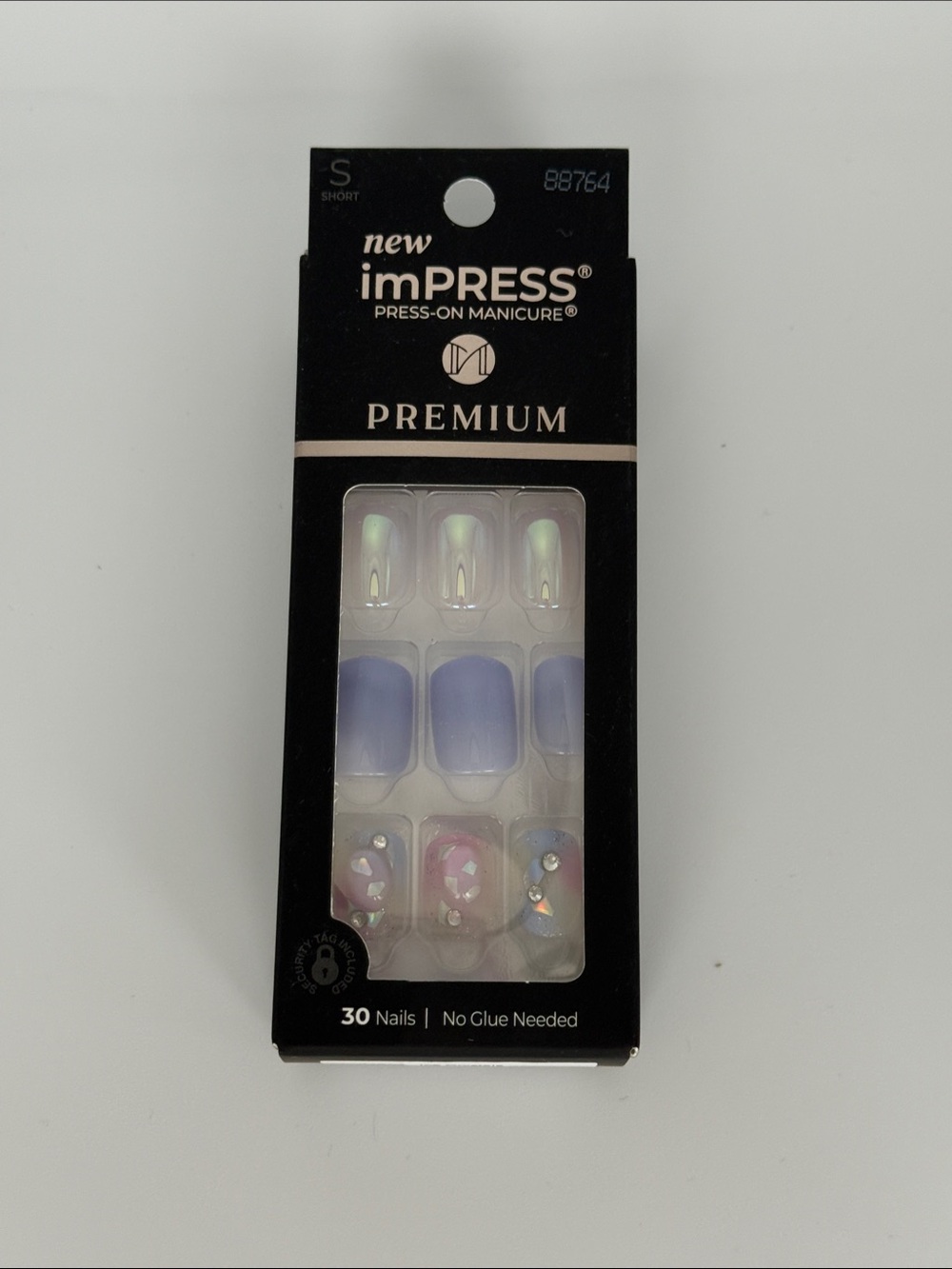 imPRESS Premium Press-On Nails in Lavender with Iridescent Accents BNIB